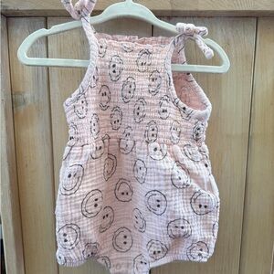 Pink Smiley Face Kids One Piece